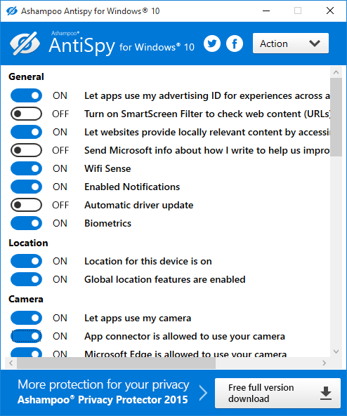 AntiSpy for Windows 10 v1.0.6 系统功能禁用工具 实用软件 第1张