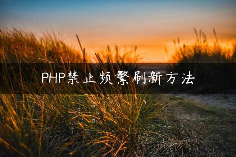 PHP禁止频繁刷新方法
                     第一张