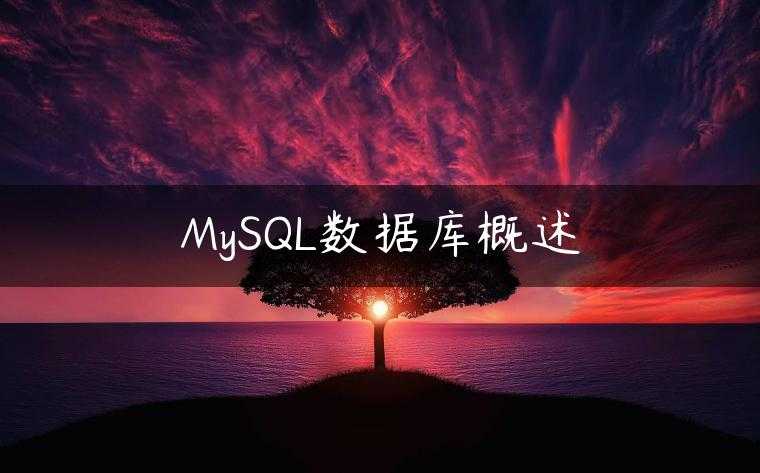 MySQL数据库概述
                     第一张