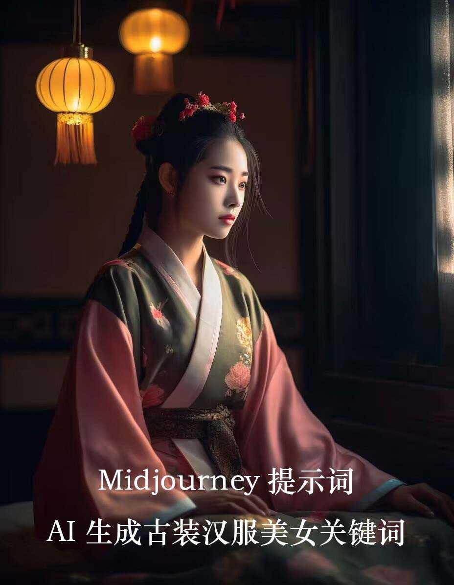 Midjourney关键词-AI生成中国风古装汉服美女人像提示关键词 随便写写 第1张